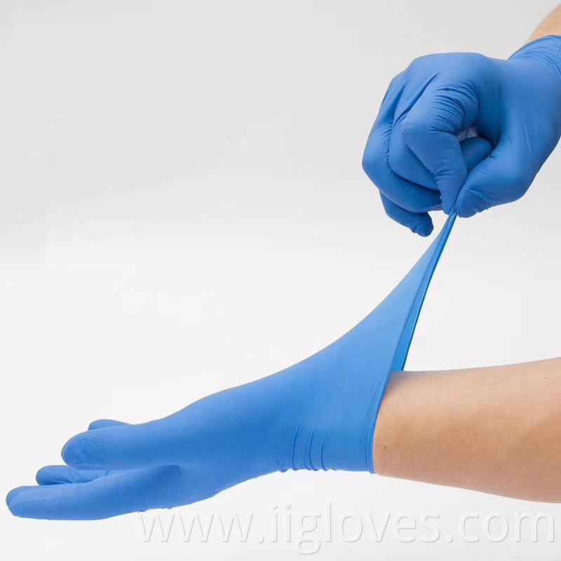 powder free nitrile examination gloves / nitrile gloves disposable (non-sterile) made in China high quality